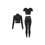 Starburst Black Three-Piece Set (Coat+Short-Sleeved Shirt+Pants)