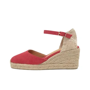 Castañer Carol Wedge Heel High Heels 7cm Women's Red