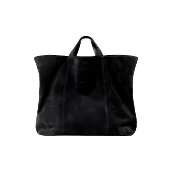 COS Cow Leather Tote Bag, Shopping Bag, Handbag Large Size Men's Black