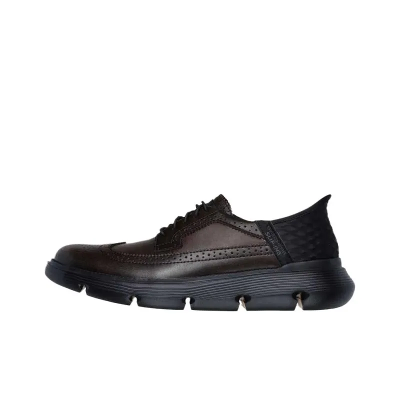 Skechers Low Top Casual Shoes Men's Dark Brown-0