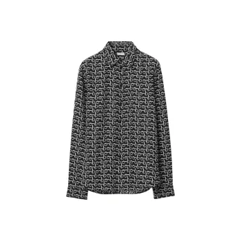 Burberry B-Line Allover Graphic Printed Shirt