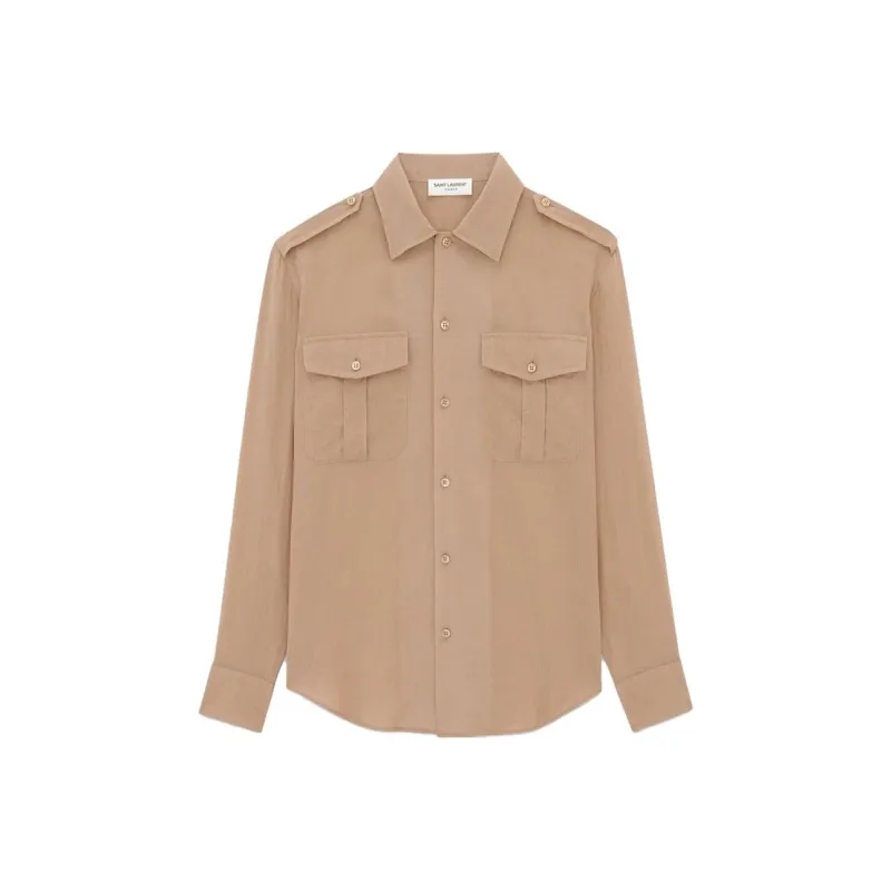 SAINT LAURENT Buttoned Long Sleeved Shirt-0