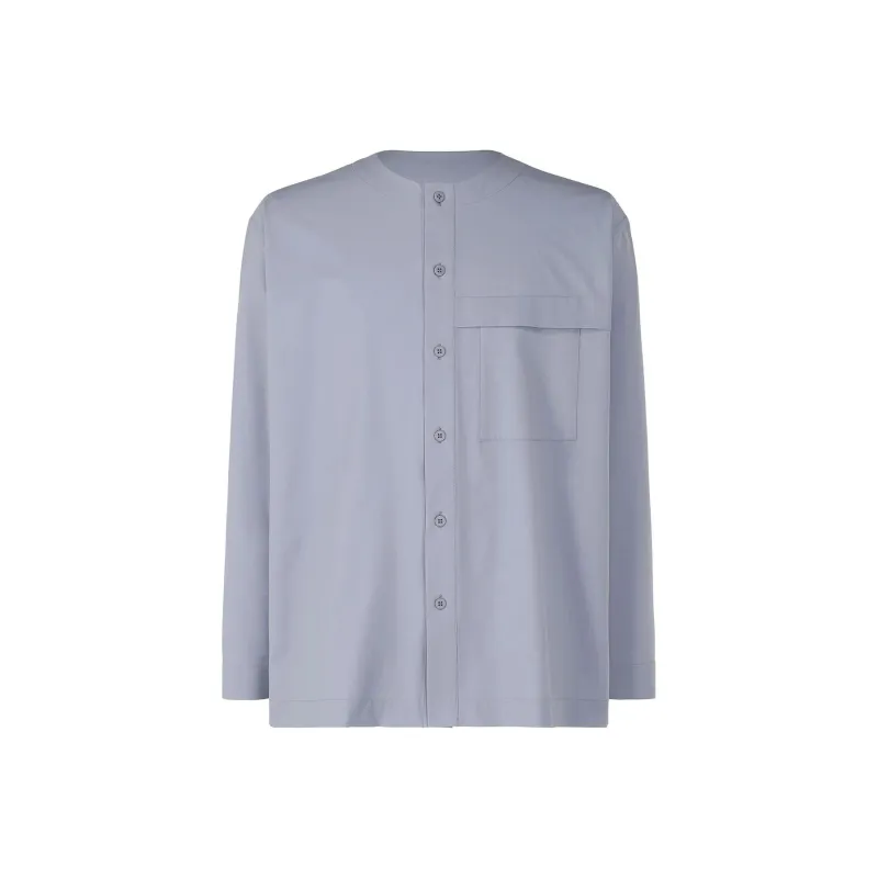 Homme Plissé Issey Miyake Shirts Men Blue Gray-0