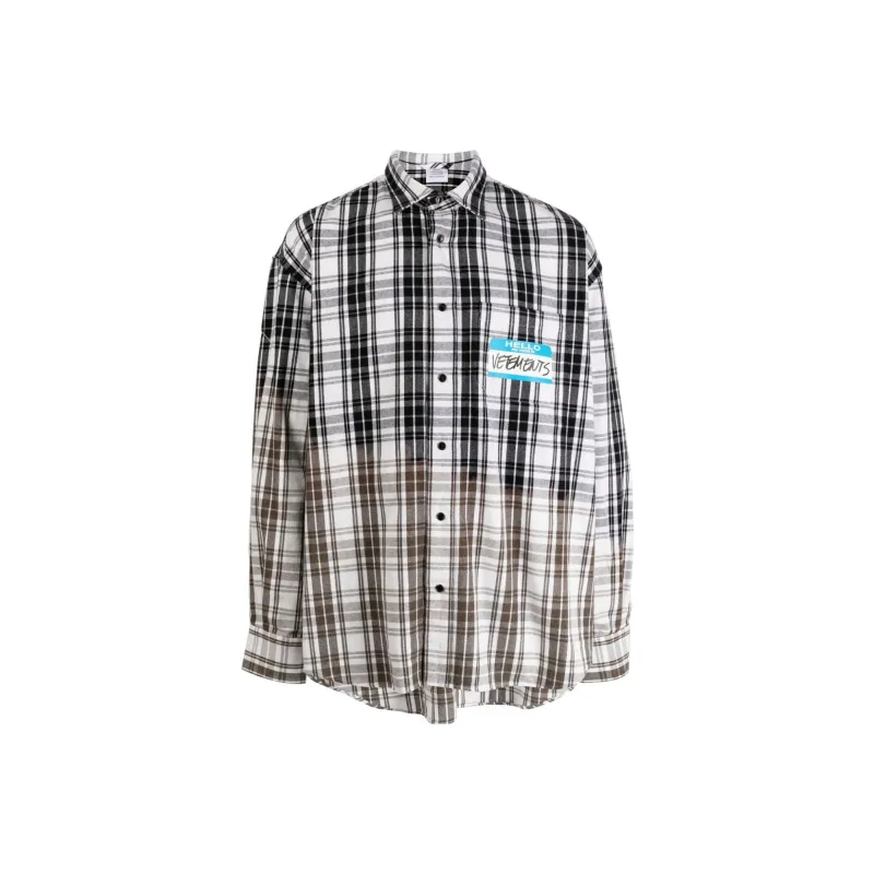 Vetements My Name Is Checked Shirt-0