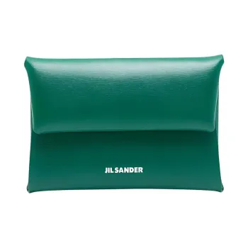 JIL SANDER Leather Coin Purse Women's Green