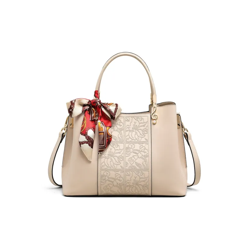 COMELY Cow Leather Handbag, Crossbody Bag, Shoulder Bag Regular Women's Apricot-2