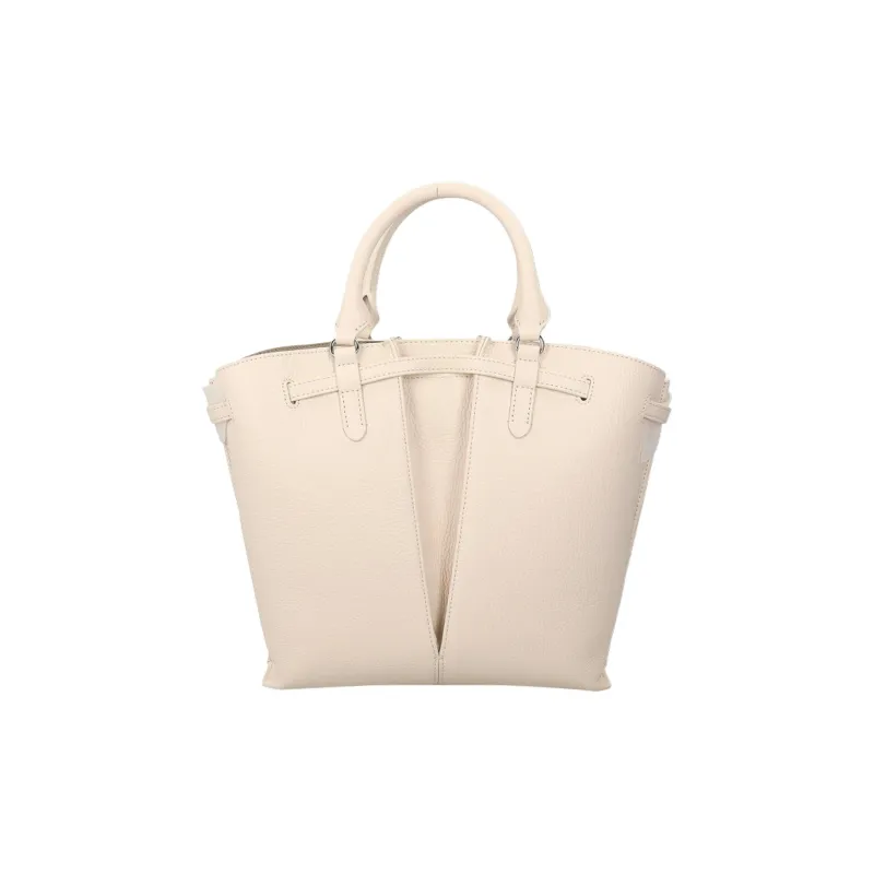 COCCINELLE Nubuck Leather Bucket Bag, Shoulder Bag, Handbag Women's White-3