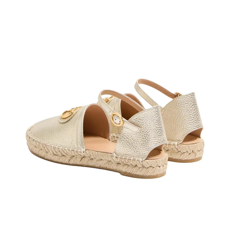 Valentino Ballerina Espadrilles Women's Gold-3