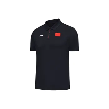 LiNing Qingmu Polo Shirt Unisex Deep Enigmatic Blue