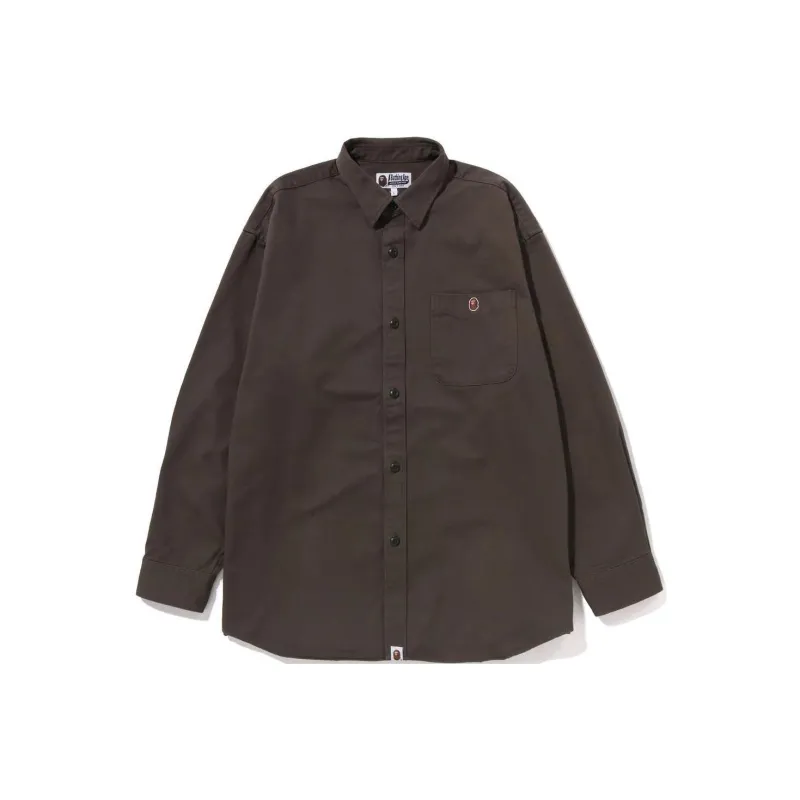 Bape Ape Head One Point Washed Loose Fit Shirt-1