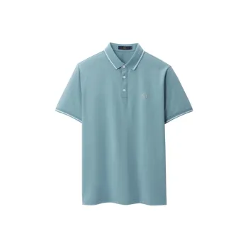 HLA Polo Shirts Men Cooling Antibacterial Anti Mite Sky Blue T1