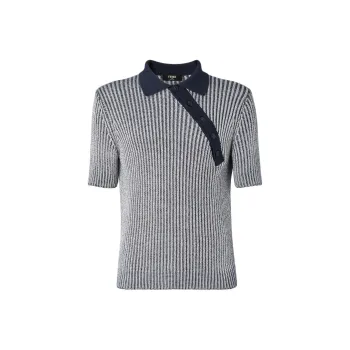 FENDI Striped Polo Shirt