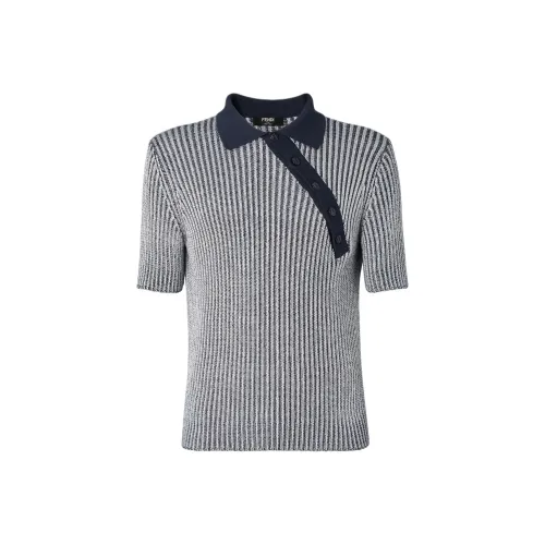 FENDI Striped Polo Shirt