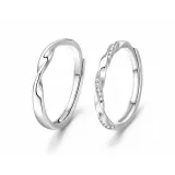 Mobius Couple Rings[Sterling Silver 999]