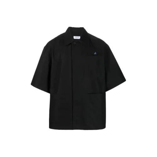 OFF WHITE Bookish Flower Cotton Utility Button Down Shirt