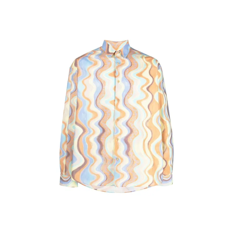 Jacquemus La Chemise Simon Classic Print Desert Waves Shirt-0