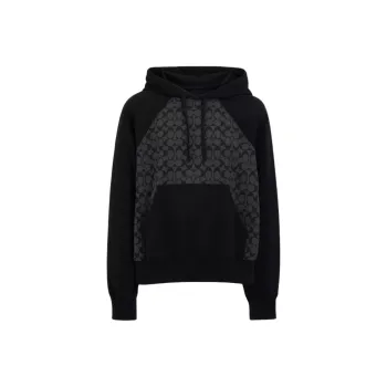 COACH Signature Hoodie Sweatshirt Men's Black