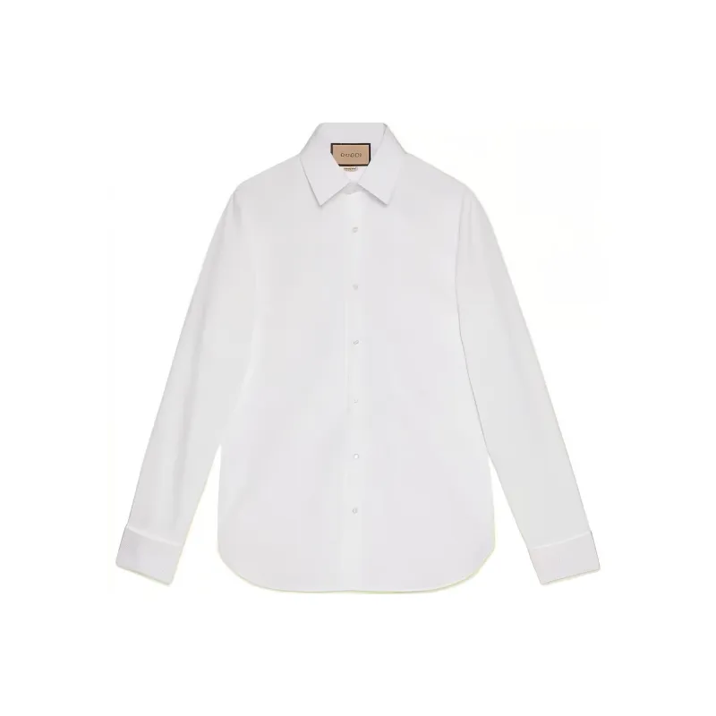 GUCCI Double G Cotton Shirt-0