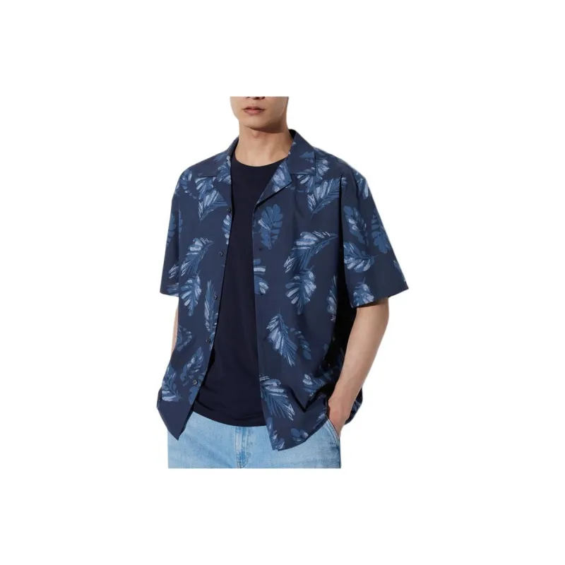 UNIQLO Shirts Unisex Navy Blue-0