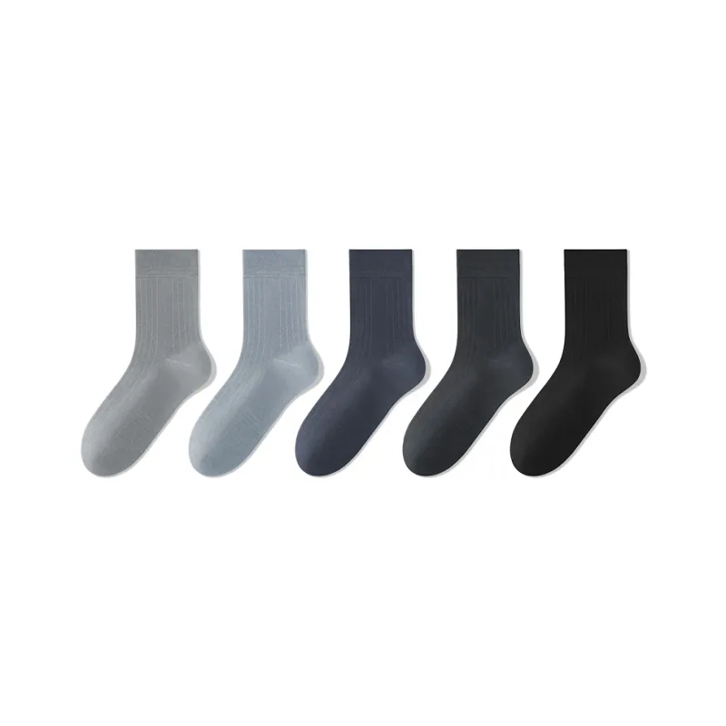 B&C.Room Mid Calf Socks Men's 5 Pack Gift Box Set-9