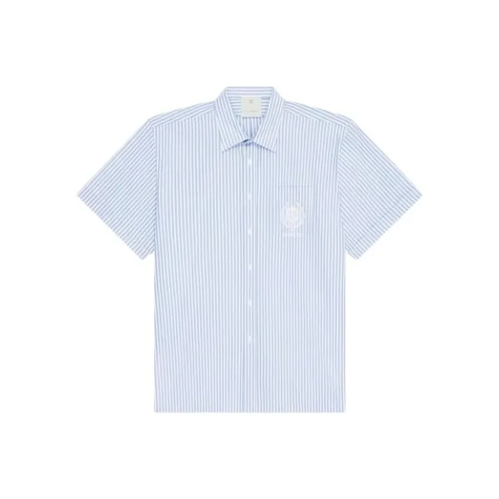 Givenchy Logo Embroidered Striped Shirt-0