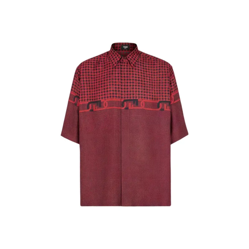 FENDI Shirts Men Red-0