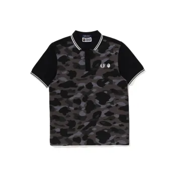 A BATHING APE X Fred Perry Color Camo Polo