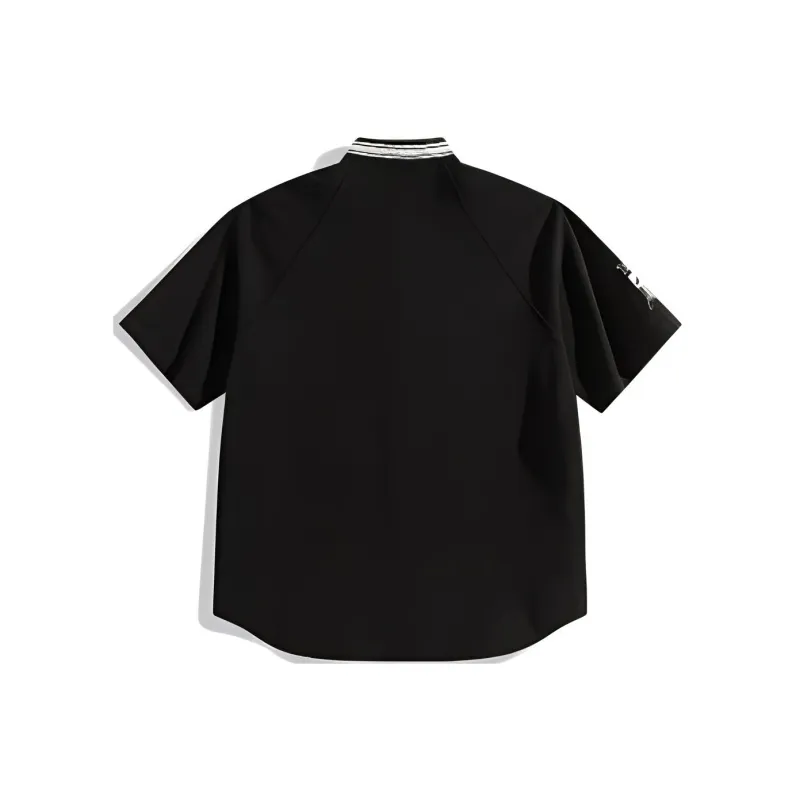 Everlast X PEACEBIRD MEN PEACEBIRD MENswear X EVERLAST Co branded Collection Shirts Men Black-1