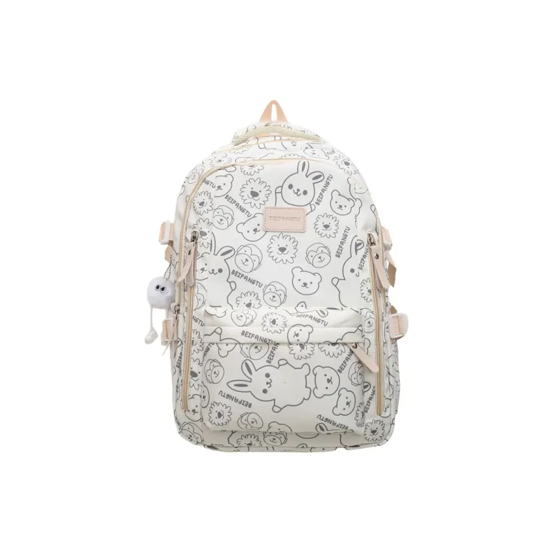 Tong Tong Rabbit Nylon Backpack Women's Multicolor-10