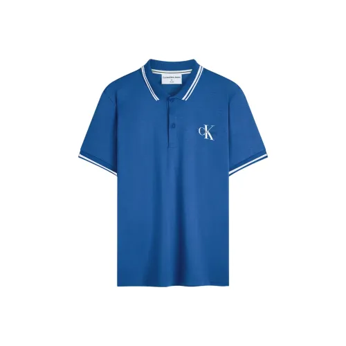 CALVIN KLEIN Polo Shirt Men's Blue