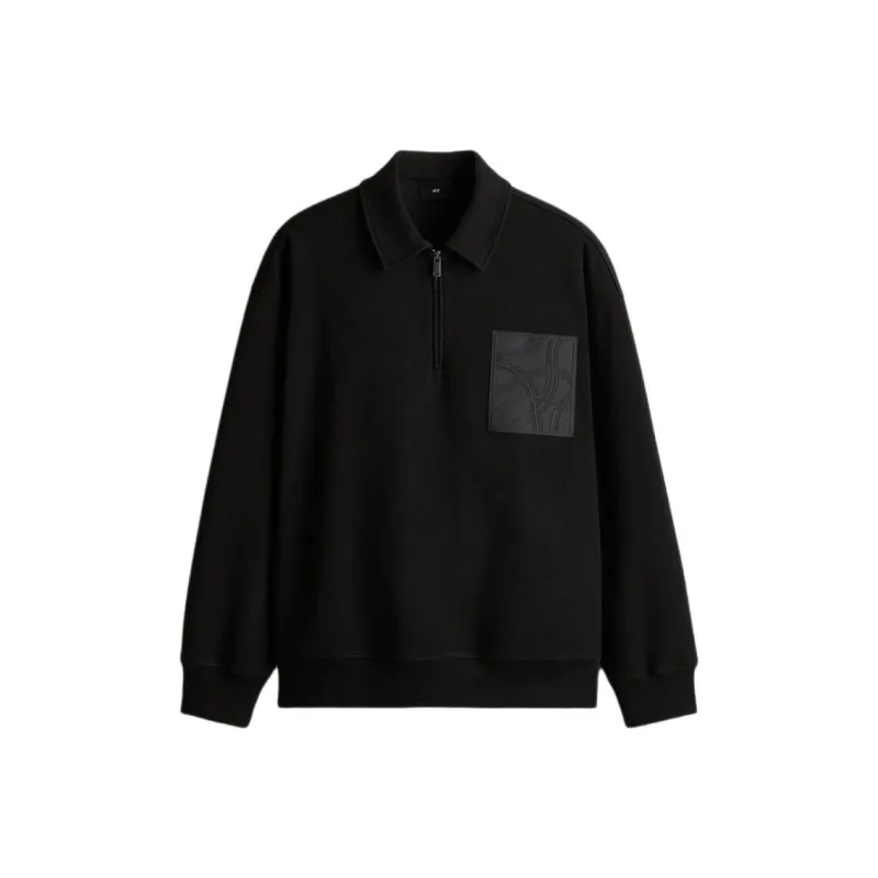 H&M New Year Polo Shirts Men Black-0