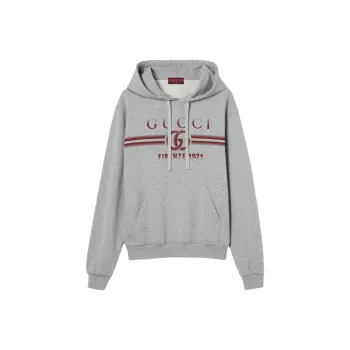 GUCCI Double G Mélange Cotton Hoodie