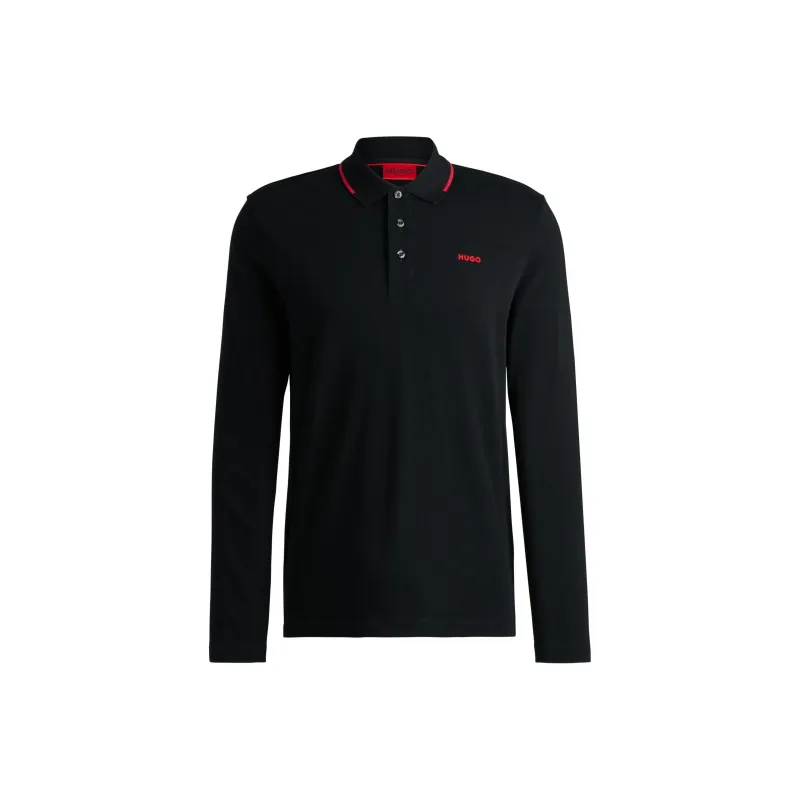HUGO BOSS Logo Print Long sleeves Polo Shirt-0