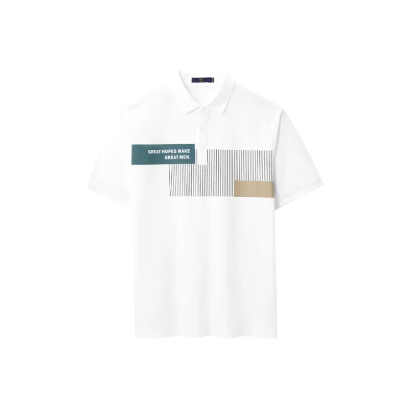HLA Polo Shirts Men Antibacterial Anti Mite Bleached Pattern E1-0