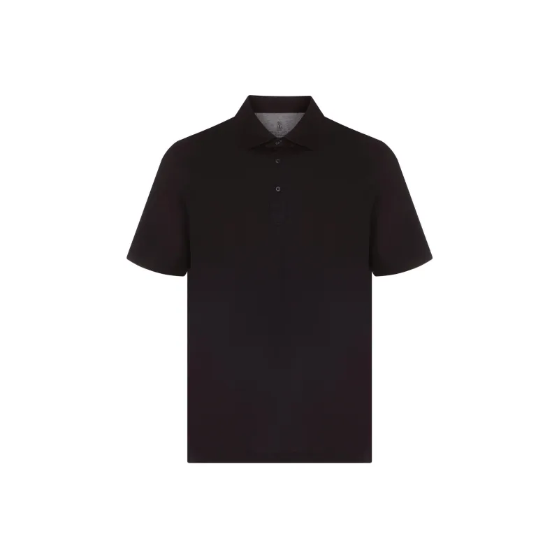 Brunello Cucinelli FW24 Polo Shirt Men's Marine Blue-0