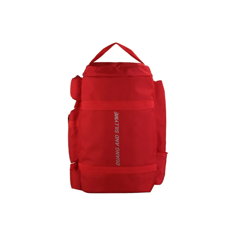 Yalu Nylon Travel Bag Backpack Unisex Light Gray/Dark Gray/Black/Red-15