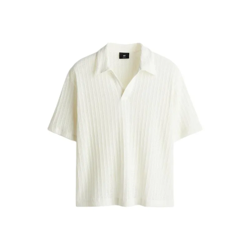 H&M Polo Shirts Men White-0