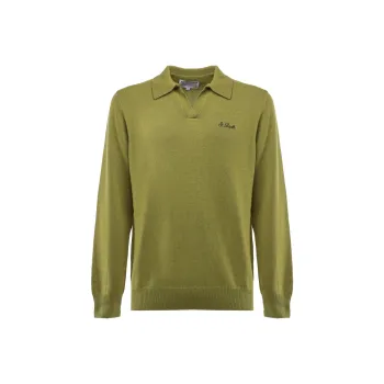 MC2 Saint Barth Convent Long Sleeved Knitted Polo Shirt