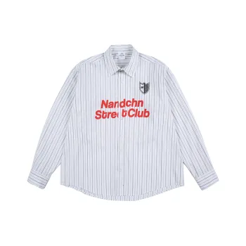 NANDCHN Shirt Unisex White Stripes