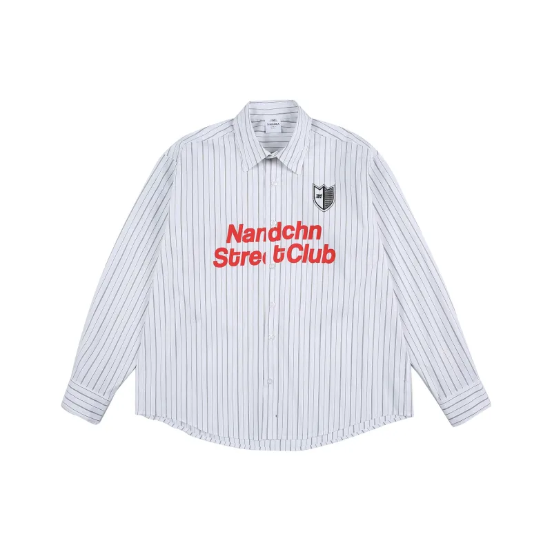 NANDCHN Shirt Unisex White Stripes-0