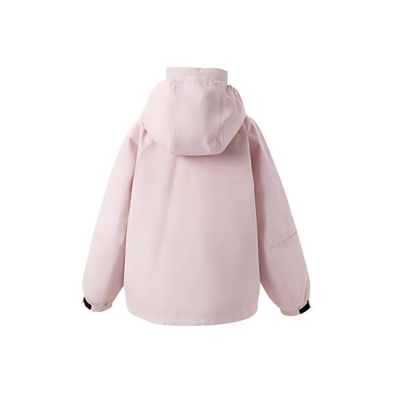 3COLOUR Water Resistant Windproof Wear Resistant Windbreaker Jacket Women's Cherry Blossom Pink-0