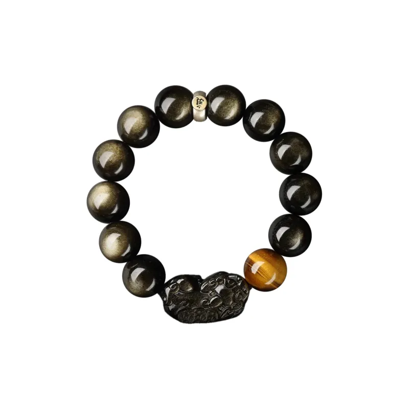 The Thousand Seals Family Obsidian Bracelets Unisex-8