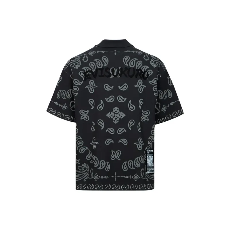 EVISU Shirts Men All Over Charcoal Gray-1