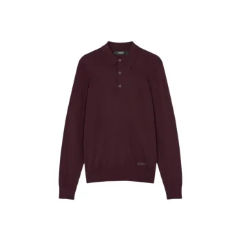 VERSACE Long Sleeved Knitted Polo Shirt