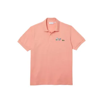Peanuts X LACOSTE Polo Shirts Men Pink