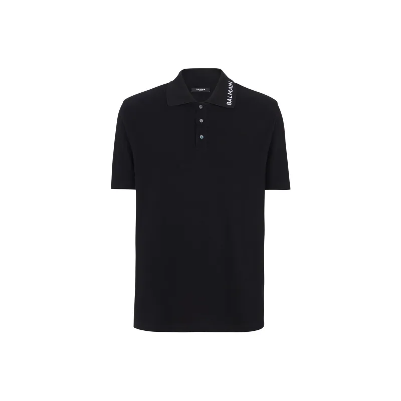 BALMAIN Embroidered Polo Shirt-0