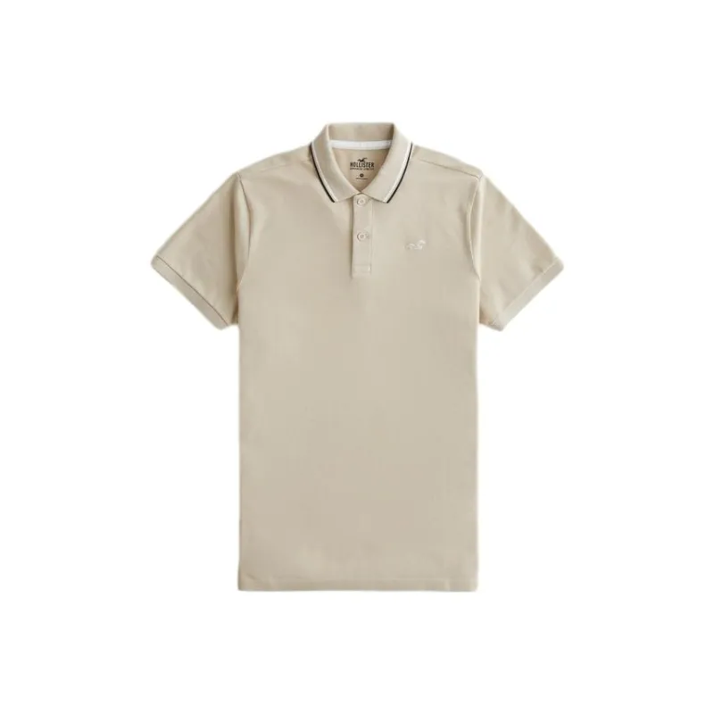 Hollister Polo Shirts Men Brown Yellow-0