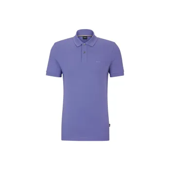 HUGO BOSS Polo Shirt With Embroidered Logo Polo Shirt Men's Purple