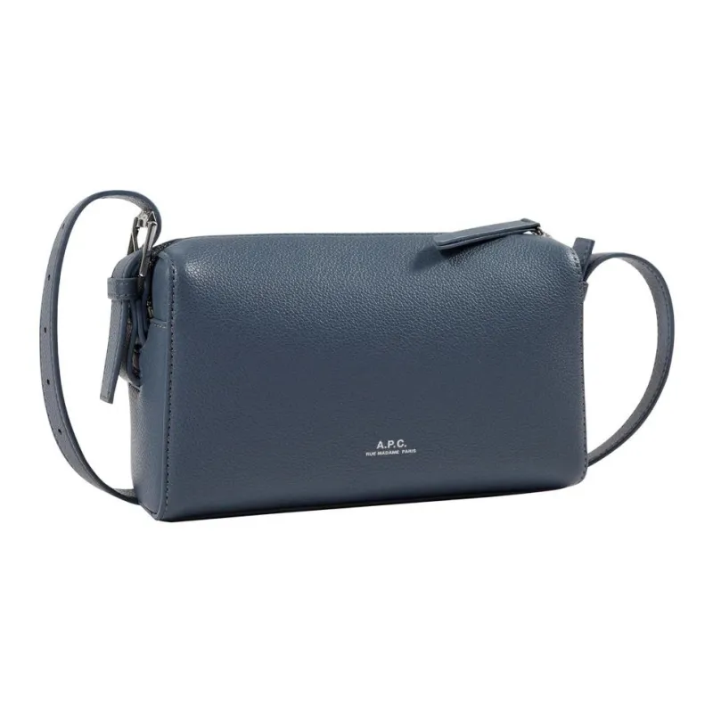 A.P.C Polyurethane Camera Bag, Shoulder Bag Unisex Dark Blue-1