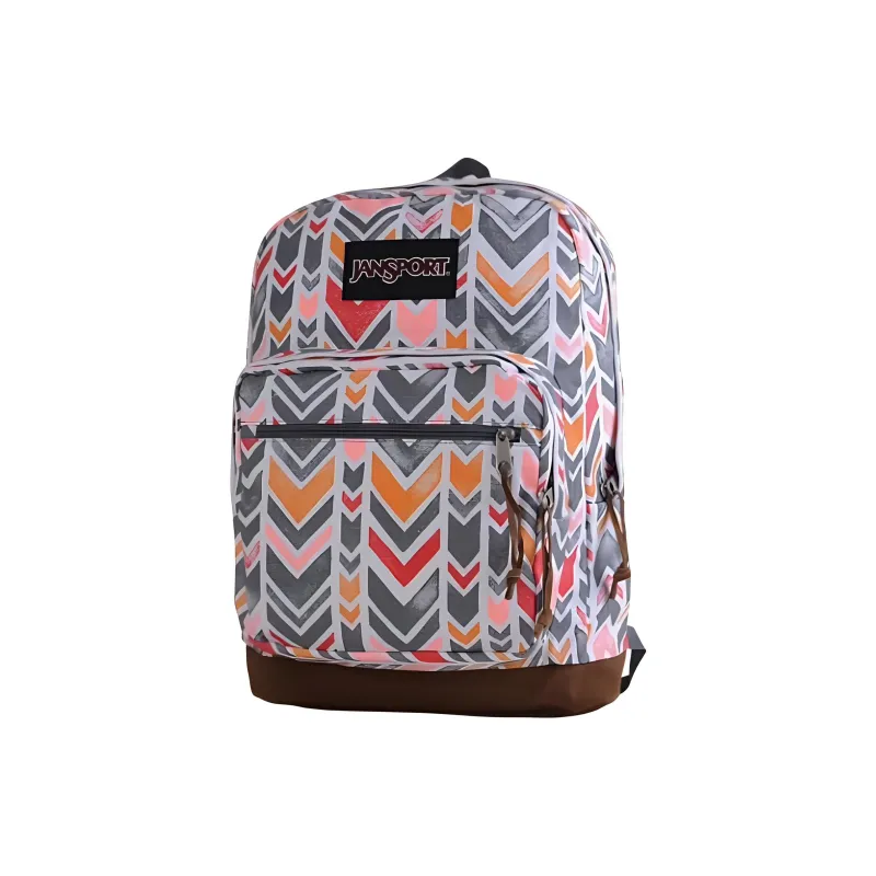 JanSport Canvas Backpack Large Size Unisex Coral Peach Daylily-1